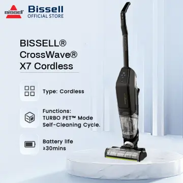 Shop BISSELL Crosswave X7 Pet Pro Cordless Wet/Dry Stick Vacuum Complete  Collection at