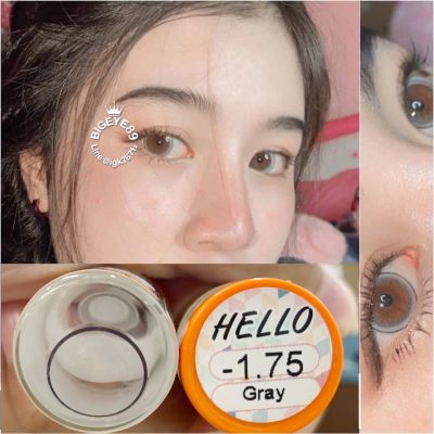 คอนแทคเลนส์ Montra Hello(Gray,Almond brown)ค่าสายตา 0.00 ถึง -3.75