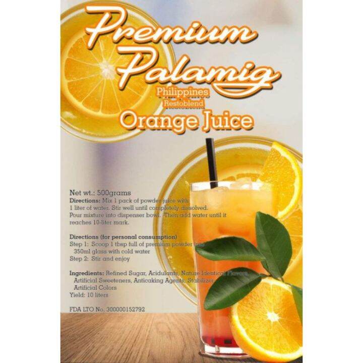 500 grams Premium orange juice powders Lazada PH