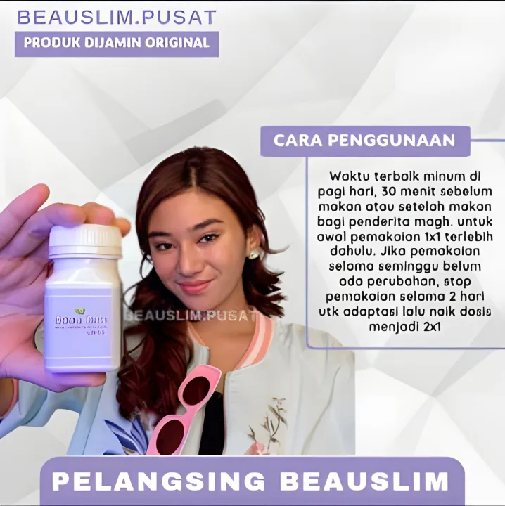 BeauSlim minuman COD pelangsing original varian ekonomis isi 30 kapsul