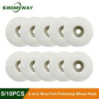 5/10pcs 100x16x10mm Wool Felt Disc Polishing Buffing Wheel Pad Bore for angle grinder car detailing wood Wool Felt