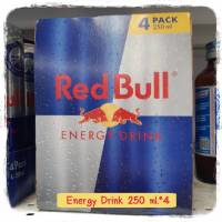 เครื่องดื่ม เรดบูล 250 ml*4 กระป๋อง ( Energy Drink ) เรดบูลEnergy Drink  กระทิงแดงเอเนอจี้ดริ้งก์  เรดบูลแพค4 เรดบลูกระป๋อง เรดบลูนอก