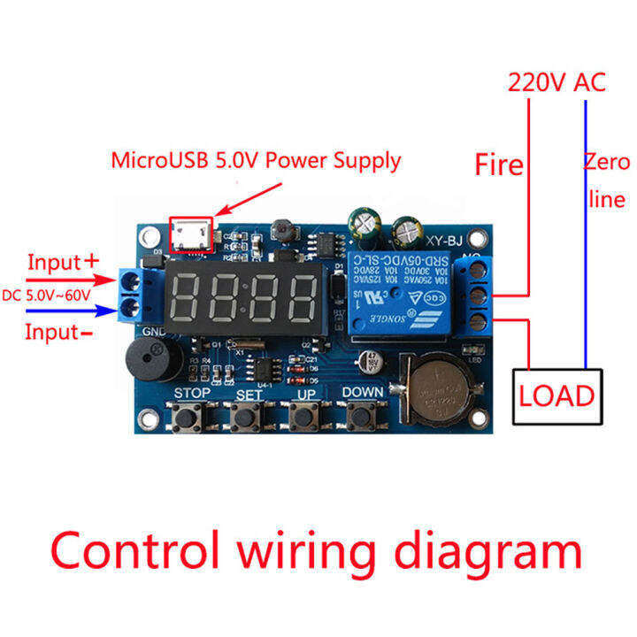DC 5-60V Real Time Timer Delay Relay Module Switch Control Clock ...