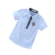DIIMUU 3-11Y Kids Boys Shirts Shorts Sleeve Football Print Shirts School