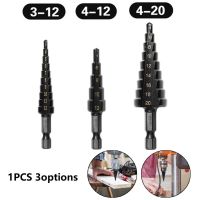 3PCS 3-12Mm 4-12Mm 4-20Mm HSS Straight Groove Step Drill Bit Set Titanium Coated Wood Metal Hole Cutter Core Drill Bit Set