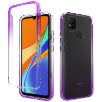 สำหรับ Xiaomi R Edmi 9C ฮาร์ดใส2-In-1ชิ้นกลับและ Soft TPU กรอบกันกระแทกฝาครอบป้องกันกรณีโทรศัพท์