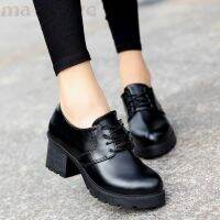 ◎☇✤ xing lu nan maxLove-Women Fashion Flat British Style Lace Up Shoes Oxford Leather Heel Shoes