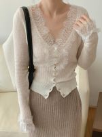 ☋ Colorfaith New 2022 Korean Fashion Sweater Knitted V-Neck Cardigans SWC3563JX