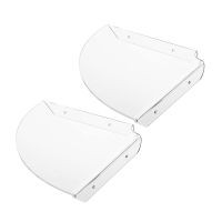 2Pcs Acrylic Corner Shelf Floating Wall Storage Shelf Display Speaker Organizer Bedroom Kitchen Storage Holder