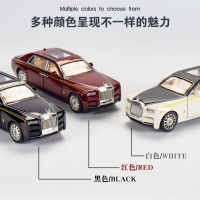 （HOT)（ กล่องสี ) โมเดลรถโลหะผสมจำลอง 1:24 Rolls-Royce Phantom รถของเล่นเด็กแสงสีเสียง