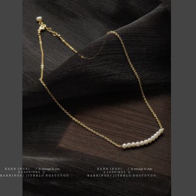 [COD] model 14K real gold plated freshwater pearl Japan and South Korea beautiful simple necklace female collarbone chain manufacturer