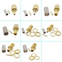 5Pcs SMA Male Female Plug / RP RF Coaxial Coax Connector Straight Gold-Plated Adapter Crimp For RG316 RG174 RG58 LMR195 LMR200 Electrical Connectors