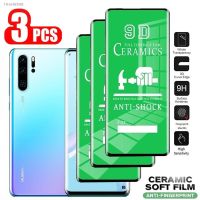 ﺴஐ 3Pcs 9D HD Ceramic Soft Film For Huawei P30 P40 P50 P60 Pro Mate 20 Pro HD Full Cover Screen Protector For Huawei Nova 10 9 Pro