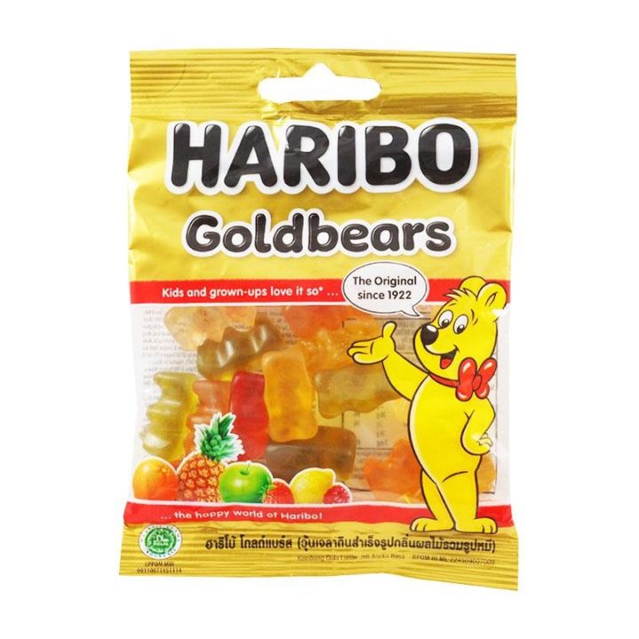 16ชิ้น-ฮาริโบ้กัมมี่กลิ่นผลไม้รวมรูปหมี-haribo-goldbears-30-กรัม