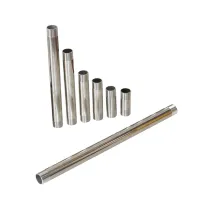 Stainless Steel 1/2 Male Thread Connector Pipe 5/6/8/10/15/20/30cm Length Optional Shower Rod Extension Tube Water Pipe Adapter