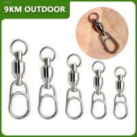 ▧ Fishing Connector Rolling Swivel Snap Stainless Steel Fishing Swivels Ball Bearing Fast Snap Clip Fishing Lure Connector Tackle