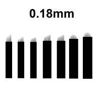 10pcs Black 0.18mm Microblading Needles 7 9 12 11 14 Flex for Permanent Makeup Tattoo Needle Manual Eyebrow Blades U Shape