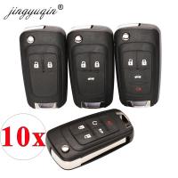 Jingyuqin 10Pcs/Lot 2/3/5 Buttons Remote Case Fob Cover Flip Folding Key Shell For Chevrolet Lova Sail Aveo Cruze Malibu Replace