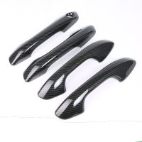 ABS Chrome Carbon Fiber Door Handle Cover Trims Car Decoration Exterior Essories For Kia Rio 4 X-Line 2017 2018 2019 Styling