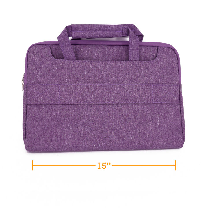 handbag-bag-with-straps-15-purple-กระเป๋าแล็ปท็อป-สำหรับ-แล็ปท็อป-แท็บเล็ต-โน้ตบุ๊ก