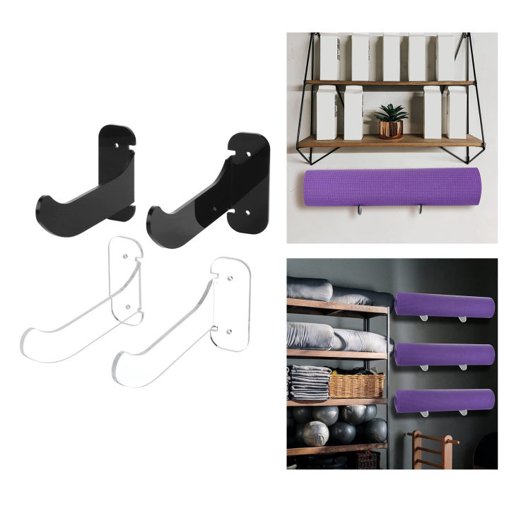yoga-mat-holder-wall-mount-rack-storage-shelf-hanging-for-exercise-home-fitness-resistance-bands-foam-roller