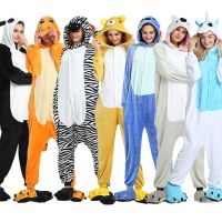 New Panda Onesies Unisex Stitch Totoro Kigurumi Animal Womens Pajamas Adults Winter Warm Sleepwear Anime Costumes Cartoon Jumpsuit