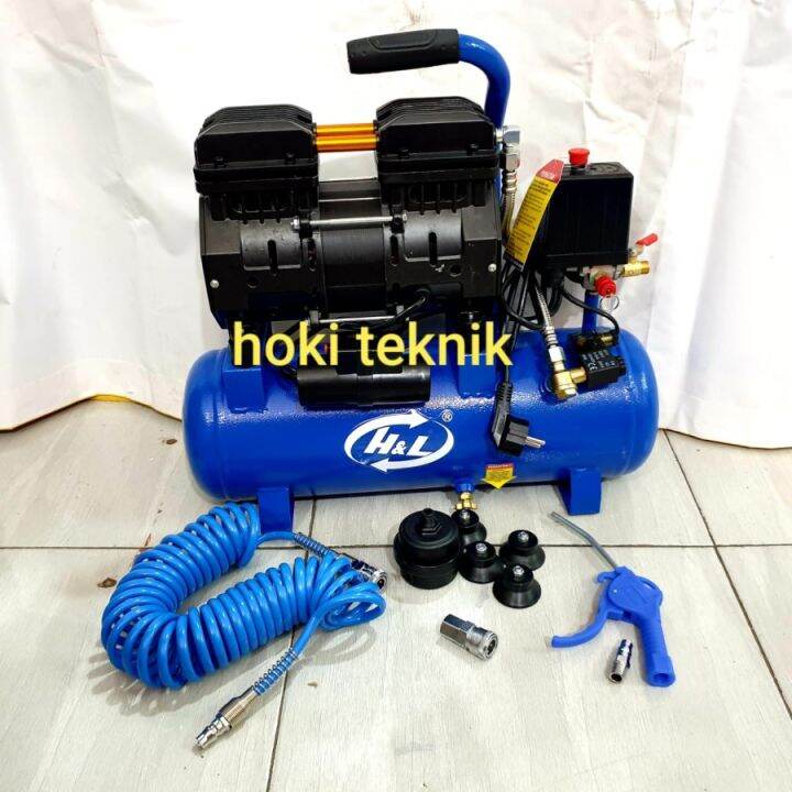 H L Paket Kompresor Hp Liter Oiless Silent Air Duster Siap Pakai Kompresor Silent Hl Hp