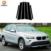 6ชิ้นเซ็ตสติกเกอร์รถประตูหน้าต่างเสาโพสต์ครอบคลุมตัดสำหรับ BMW X1 E84 2010 2011 2012 2013 2014 2015อุปกรณ์ภายนอก