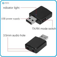 RJQFNG แบบพกพา Dongle ไร้สาย อุปกรณ์ดิจิตอล เครื่องรับเสียงเพลง การ์ดเสียง อะแดปเตอร์ Bluetooth 5.0 3 ใน 1 เครื่องส่งสัญญาณ USB