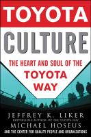 หนังสืออังกฤษใหม่ Toyota Culture: the Heart and Soul of the Toyota Way [Hardcover]