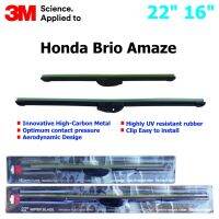 ใบปัดน้ำฝน 3M Silicone Model สำหรับ Honda  Brio Amaze ขนาดใบ 22"+16 " คุณภาพดี แข็งแรง ทนทาน ราคาประหยัด