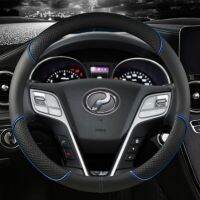 Perodua AxiaVivamyvibezzaAlzaARUZCANARYkelisahikingDeerbezza PU Leather Car STEERING WHEEL COVER 38cm M size Non-SLIP