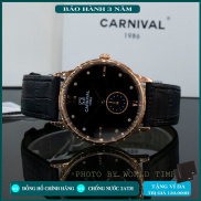 Đồng hồ chính hãng, đồng hồ nam dây da Carnival 8708G chính hãng Full Box