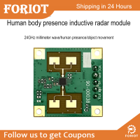 Foriot  ดีมอร์ LD1115H 24G เซ็นเซอร์ตรวจจับแสดงตนของร่างกายตรวจจับการเหนี่ยวนำมือถือโมดูลเรดาร์ TTL การสื่อสารแบบอนุกรม3.6-5V