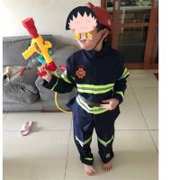 2022 New Year Halloween Costume For Kid Firefighter Uniform Children Sam Cosplay Fireman Role Play Fancy Clothes Boy Fancy Party