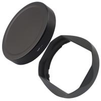 ▫☇ Haoge LH-X165 Square Metal Lens Hood Shade with Metal Cap for Fujifilm Fuji XF XF16-55mm F2.8 R LM WR Lens Black