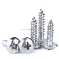 Vis 10pcs M3 M4x6/8/10/12mm 304 Grade Stainless Steel Flat Head Self-tapping Tapping Screw Round Phillips Truss Mushroom Screws Nails Screws  Fastener