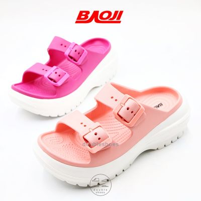 [ลิขสิทธิ์แท้] Baoji Clog รองเท้าแตะ แบบสวม ผู้หญิง พื้นหนา เสริมโฟม บาโอจิแท้ BO37-118