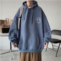 ผู้ชาย hoodie 5 colors 【Size M-5XL】Korean Fashion Hoodie Mens casual sweatshirt Smiley face pattern trendy brand hoodie Tik Tok trend Hoodie Loose and comfortable Winter sweater