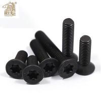 50/20/10/5pcs M1.6 M2 M2.5 M3 M4 M5 M6 GB2673 Black A2-70 304 Stainless Steel Torx Head Flat Countersunk Screw Six Lobe Bolt Fasteners