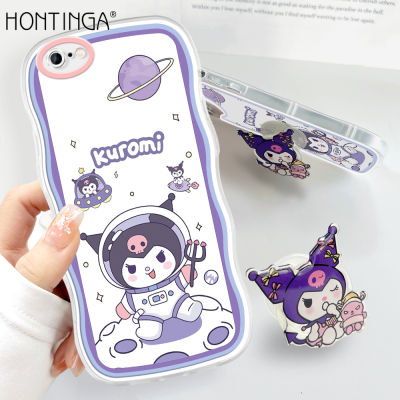 เคส Hontinga สำหรับ Iphone 6 6S 7 8 Plus SE 2020 SE 2022 SE3 SE 3เคสใสเคสใสลายการ์ตูน Kuromi ซิลิโคนนิ่มเคสยางกันกระแทกเต็มตัวเคสโทรศัพท์นิ่มสำหรับเด็กผู้หญิง