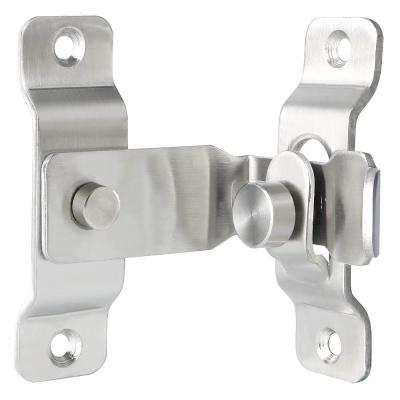 Security door stainless steel 90 degree door buckle sliding lock right angle locking pin for latching door bolt Door Hardware Locks Metal film resista