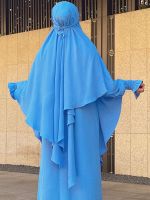 【YF】 Muslim Long Khimar Hijab Jilbab Turban for Women Ramadan Overhead Prayer Abaya Hijabs Scarf Dubai Niqab Headscarf Wrap