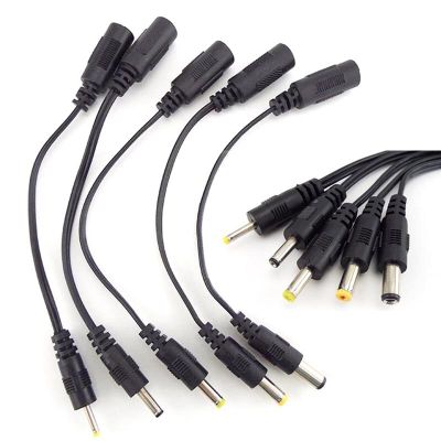 5.5*2.5mm 3.5*1.35mm 4.0*1.7mm 4.8 2.5 0.7 Extension Connector Power Cord 5.5x2.1mm DC Female Power Jack to DC Male Plug Cable  Wires Leads Adapters