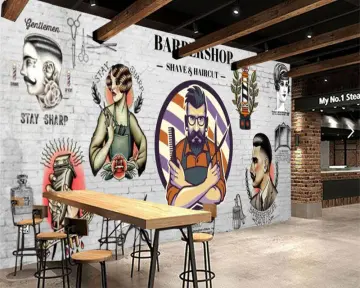 Small business décor ideas for salon and gym wall murals at AJ WALLPAP | AJ  Wallpaper