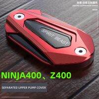 Ninja 400ฝาครอบดัดแปลงฝาครอบปั๊มด้านบนเหมาะสำหรับรถมอเตอร์ไซค์คาวาซากิแผ่นปั๊มเบรก Z400ฝาครอบน้ำมันเบรคด้านหน้าฝาหม้อ