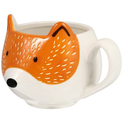 Ceramic Coffee Cup Cartoon Fox Shaped Cup Animal Pattern Home Kitchen Office Juice Milk Cup