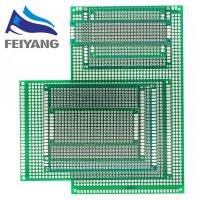 โพรโทบอร์ดแบบสองด้านสำหรับทำโปรโตบอร์ดแผงวงจร PCB พิมพ์ลายอเนกประสงค์แบบทำมือ2X8cm 3X7 5X7 6X8 7X9ขนาด4*6*8 5*7 3*7