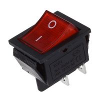 ใหม่-ไฟสีแดง4ขา Dpst เปิด/ปิด Snap In Rocker Switch 20a/125V Ac 28x22mm