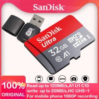 Sandisk Ultra การ์ดความจำ SDXC UHS-I Microsd SD การ์ดขนาดไมโคร Class10 A1 1TB HD Flash TF/แผงขยายสัญญาณ1080P กล้องคอนโซลเกม